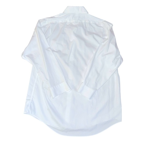 📌Lands’ End Men’s Long Sleeve Button-Down Shirt White 💯 Cotton Classic Dress XL - Picture 3 of 5
